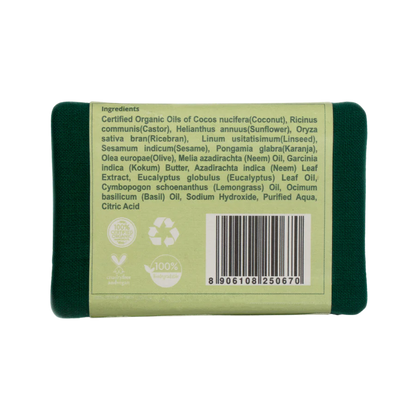 Soap | Neem Soap - Enriched With Karanja &amp; Eucalyptus Oil - Rustic Art - 100gm