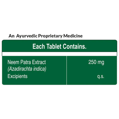 Neem Tablets | Supports Healthy Skin and Boosts Immunity – 250mg – Pure Nutrition – 60 Vegetarian Tablets