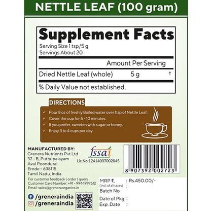 Nettle Leaf Tea - Grenera - 100gm