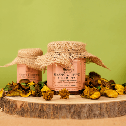 Chutney | Keri Ki Khatti Meethi - 100% Jain - Sweet &amp;amp; Spicy Flavour - No Added Preservatives, Flavour &amp;amp; No Added Sugar -  Teen Peedhi - 200gm