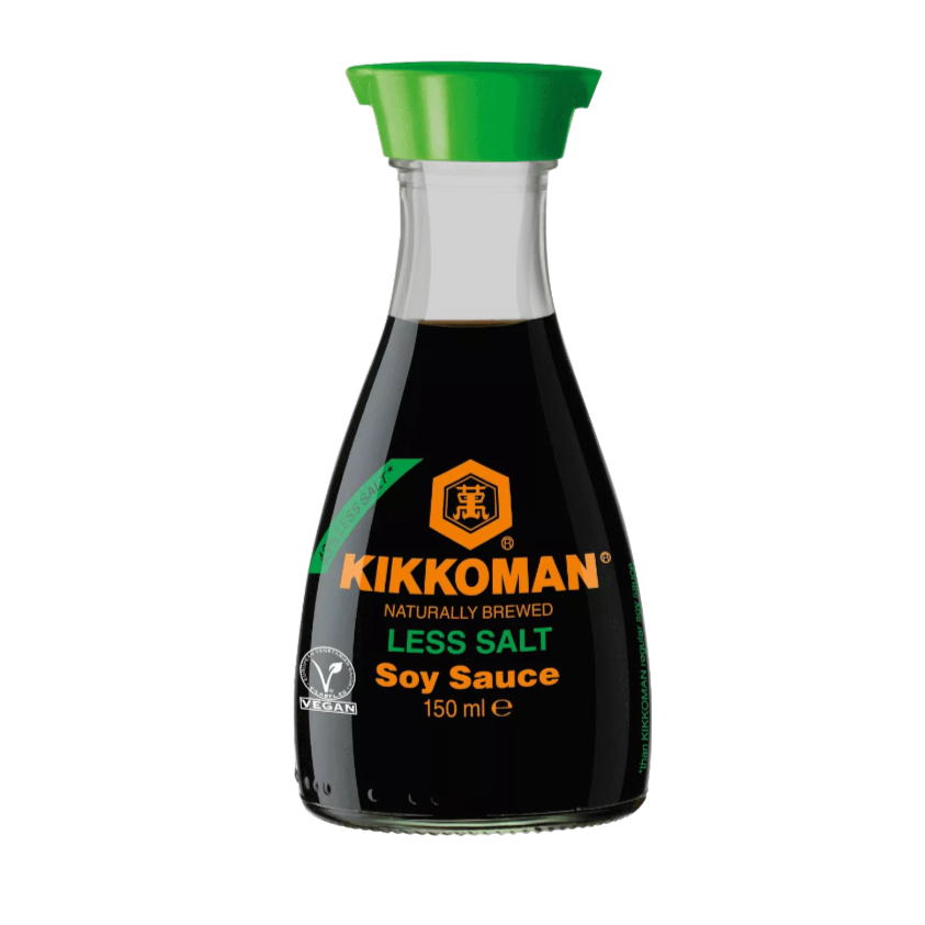 Soy Sauce | 43% Less Salt Soy Sauce – Vegan &amp; No Added Preservatives – Kikkoman – 150ml