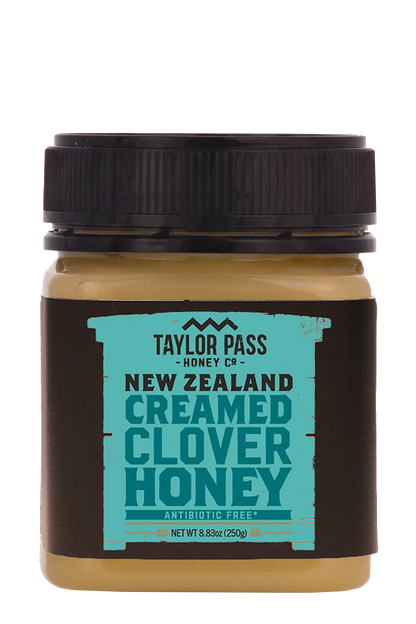 Honey | New Zealand Creamed Clover Honey - Antibiotic Free - Taylor Pass Honey - 250gm