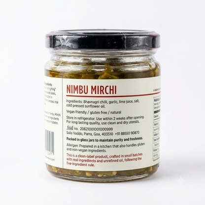 Nimbu Mirchi (Moroccan Style)-Spicy Delight - 100% Natural - Vegan &amp; Gluten Free-No Preservative - GOAJARS - 180gm