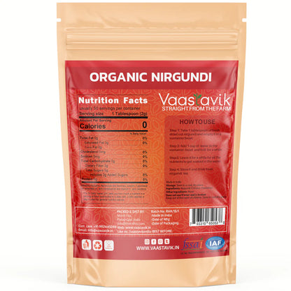 Tea | Nirgundi Tea Leaves (Vitex Negundo) - Dried Cut Herb – Himalayan Sourced – Traditional Medicinal Tea - Organic - Caffeine Free &amp;amp; No Added Sugar – Vaastavik – 100gm