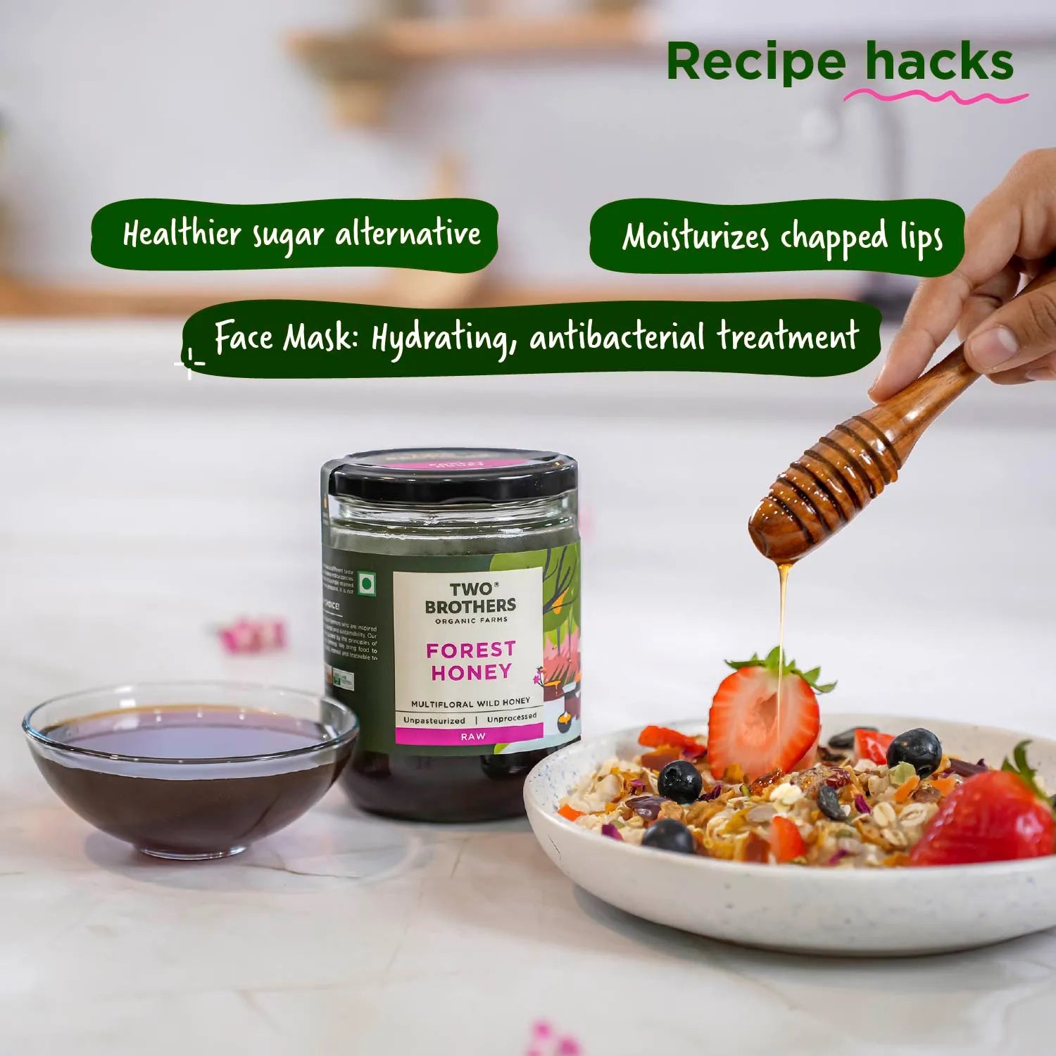 Honey | Forest Honey (Multifloral) - Unpasteurized - Unprocessed - High In Antioxidants &amp; No Artifical Flavours - Two Brothers - 350gm