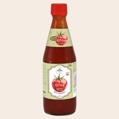 Tomato Ketchup | 70% Tomatoes – Natural – No Onion, No Garlic, No Added Flavors, Colour, Chemicals &amp; No Added Preservatives – So Good – 480gm
