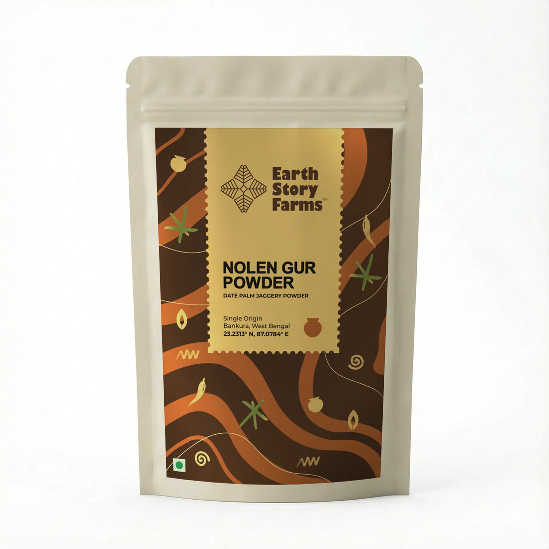 Gur | Nolen Gur Powder-Date Palm Jaggery Powder - No Added Sugar &amp;amp; Chemical Free - Earth Story Farms- 400gm