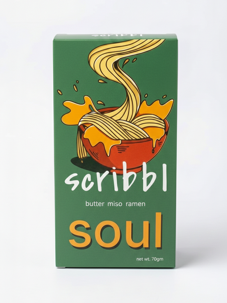 Noodles | Soul (Butter Miso Ramen)-Craft Meets Convenience-Slurp Spill - No Artificial Colors, Non GMO, Dairy Free – Scribbl - 70gm
