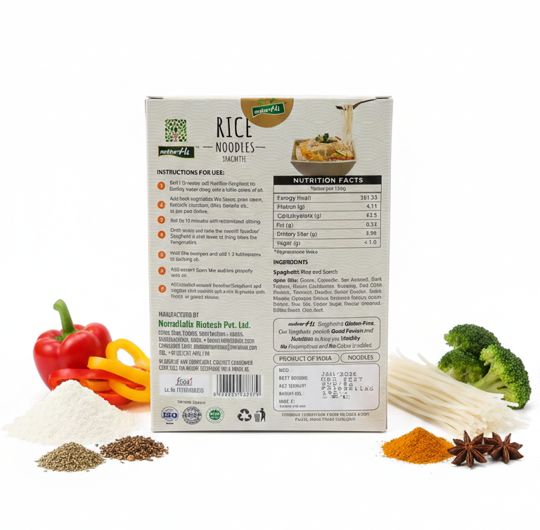 Noodles | Spaghetti Rice Noodles  - Vegan, Gluten Free, No Maida, No Wheat, No Added Flavours &amp;amp; Preservatives Free - NutraHi - 200gm