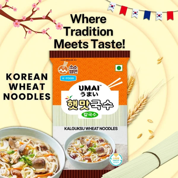 Noodles | Kalguksu Noodles  - Simple, Clean Ingredients – No artificial preservatives or Colors – Umai – 900gm