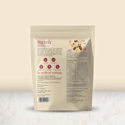 Nut Mix | Maple Cinnamon Glazed Nut Mix -Pecans, Almonds, Dried Apples, Sunflower &amp; Pumpkin- All Natural, Plant Based – Vegan, Gluten Free,- Non GMO &amp; No Added Artificial Flavor – natch – 120gm