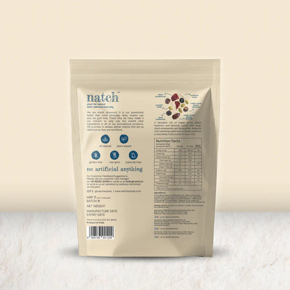 Nut Mix | Maple Cocoa Glazed Nut Mix (Hazelnuts, Almonds, Dried Strawberry, Dried Blueberry, Pumpkin &amp; Sunflower Seeds)- All Natural, Plant Based – Vegan, Gluten Free,- Non GMO &amp; No Added Artificial Flavor – natch – 120gm