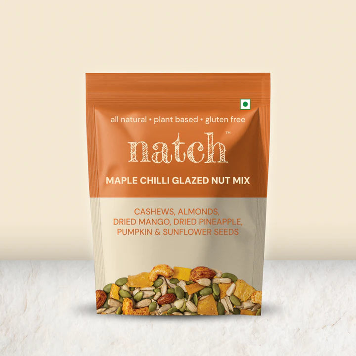 Nut Mix | Maple Chilli Glazed Nut Mix (Cashews, Almonds, Dried Mango, Dried Pineapple, Pumpkin &amp; Sunflower Seeds)- All Natural, Plant Based – Vegan, Gluten Free,- Non GMO &amp; No Added Artificial Flavor – natch – 120gm