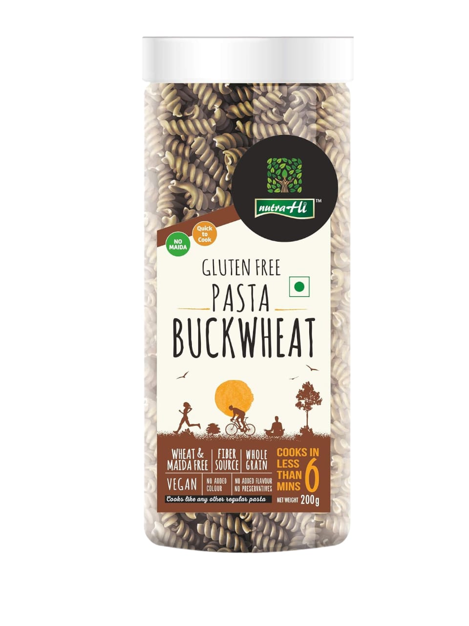 Buckwheat Pasta - Rich In Protein &amp;amp; Fibre - NutraHi - 200gm