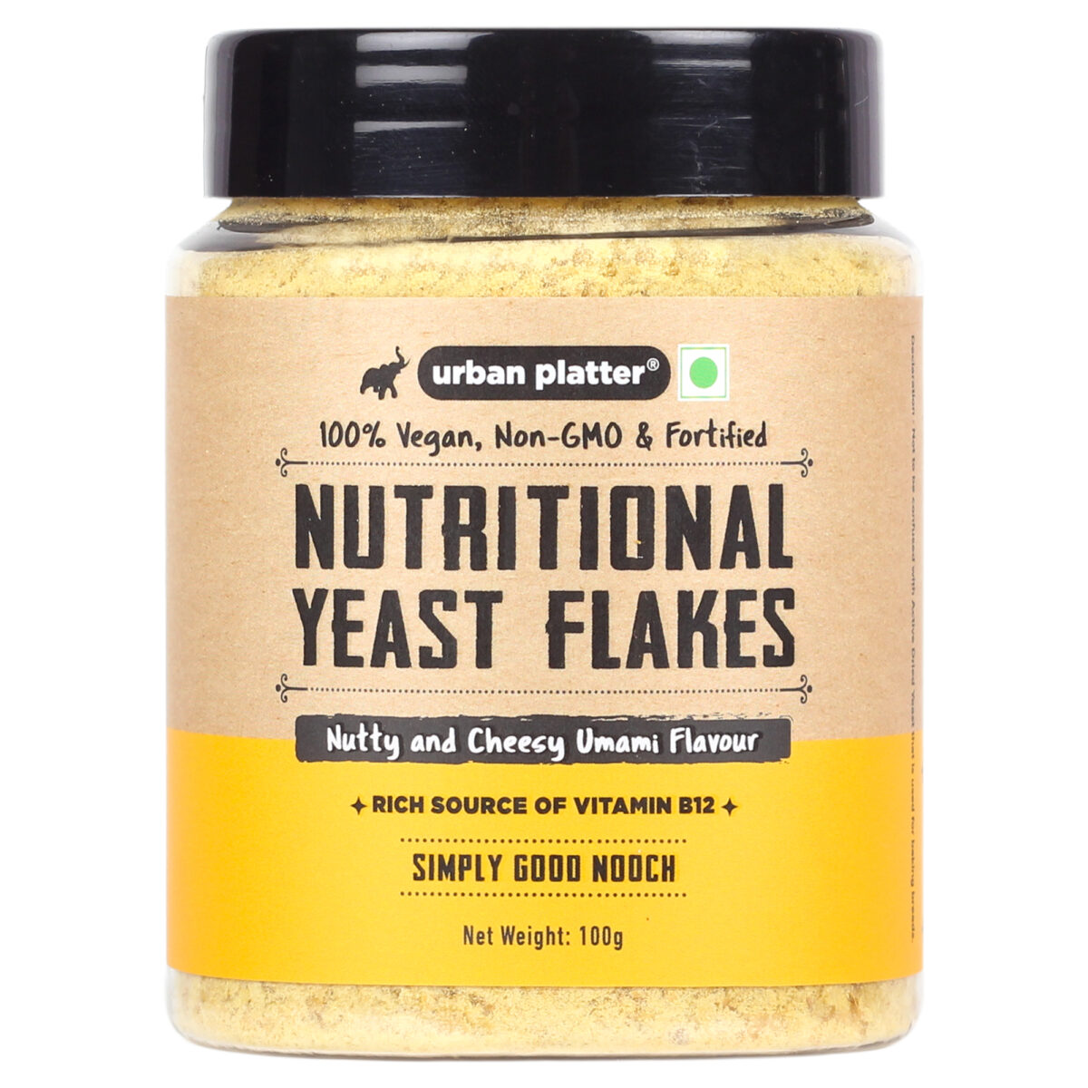Nutritional Yeast Flakes – Nutty and Cheesy Tasting Nooch - Organic - United States - Vegan, Gluten Free &amp; Rich In Vitamin B12 – Urban Platter – 100gm