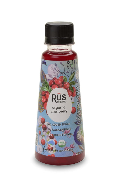 Cranberry Juice – Cold Pressed – USDA Organic – Indian – Vegan, Eco Friendly, No Added Sugar, Concentrate &amp;amp; Flavour – Rus Organic – 200ml