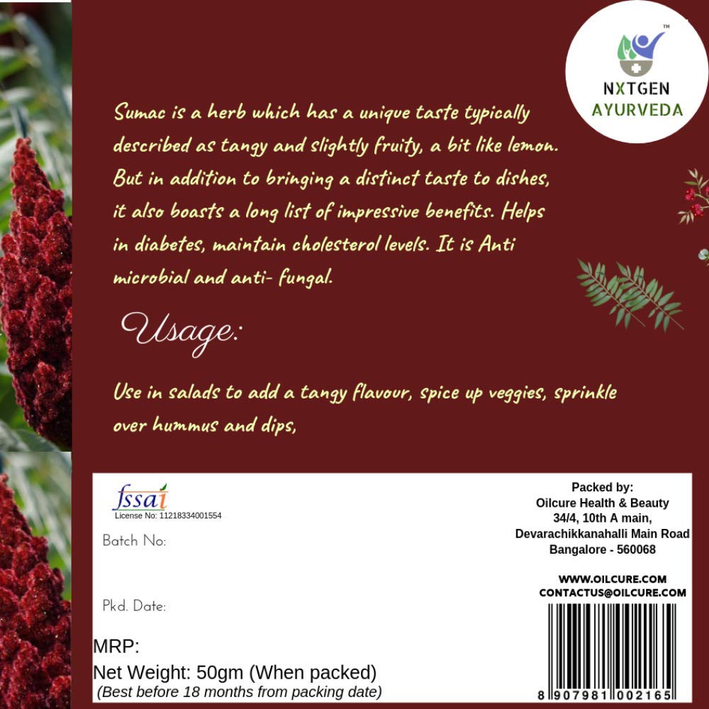 Sumac Powder - Nxtgen Ayurveda - 50gm
