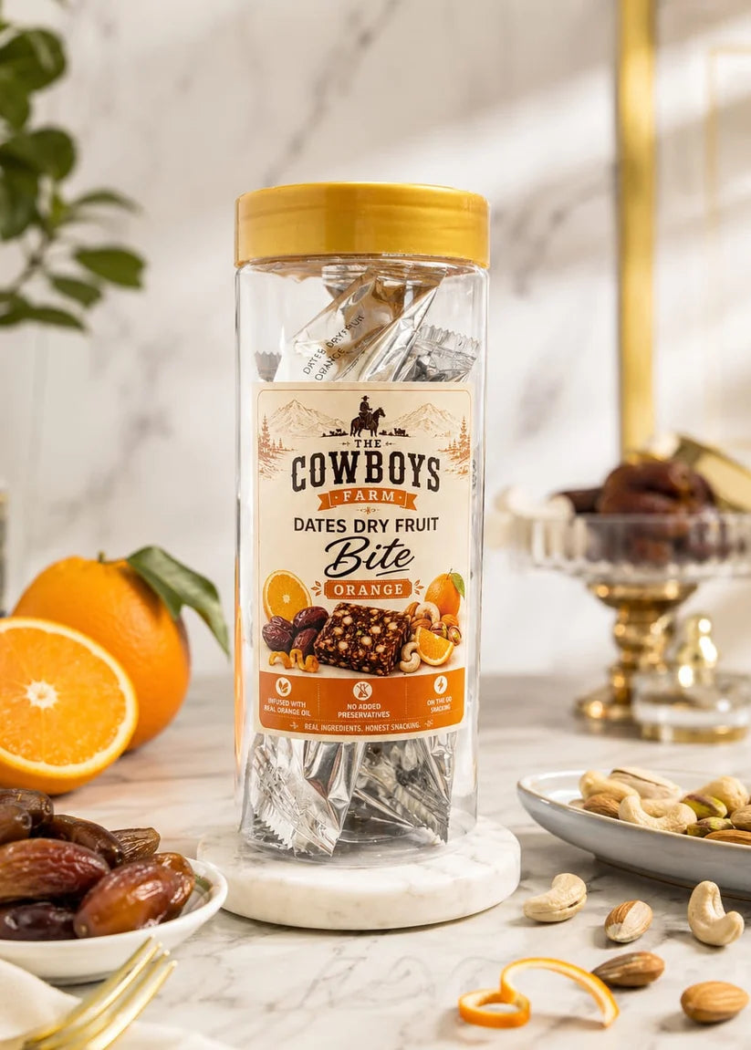 Date Dry Fruit Bites (Date Orange Squares) - Made with Real Dates and Premium Dry Fruits-No Artificial Flavors or Preservatives  - Nature&