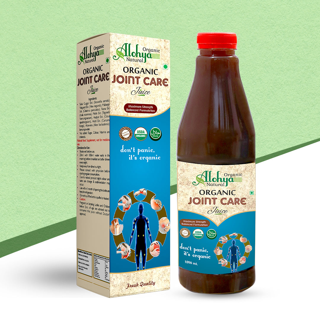 Joint Care Juice | USDA Organic - Maximum Strength Balanced Formulation - No Added Sugar, Colour, Vitamins And Minerals - Alohya Organic – 500ml