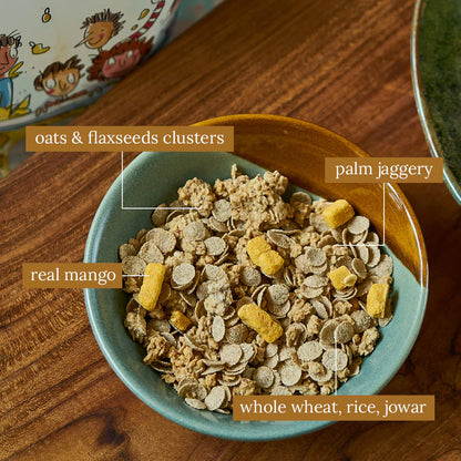 Oat Clusters &amp;amp; Multigrain Flakes With Mango - Wingreens Harvest - 350gm