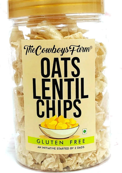 Chips | Oats Lentil Chips – Gluten Free, No Palm Oil, No Flavor Enhancer, No Artificial Colors &amp;amp; No Added Preservatives – Natural Ingredients – The Cowboys Farm – 180gm