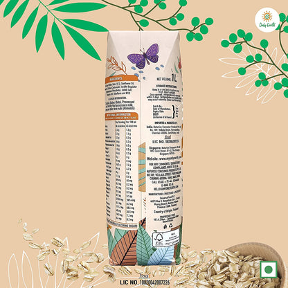 Oats Milk | Unsweetened Oats Milk – Original – Vegan, Soy Free, Dairy Free, Lactose Free, No Trans Fat &amp;amp; Cholesterol Free – Only Earth – (Pack Of 12) - 1000ml