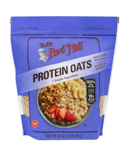 Oats | Protein Oats - Whole Grain Rolled Oats - Gluten Free &amp; High In Protein - Bob&