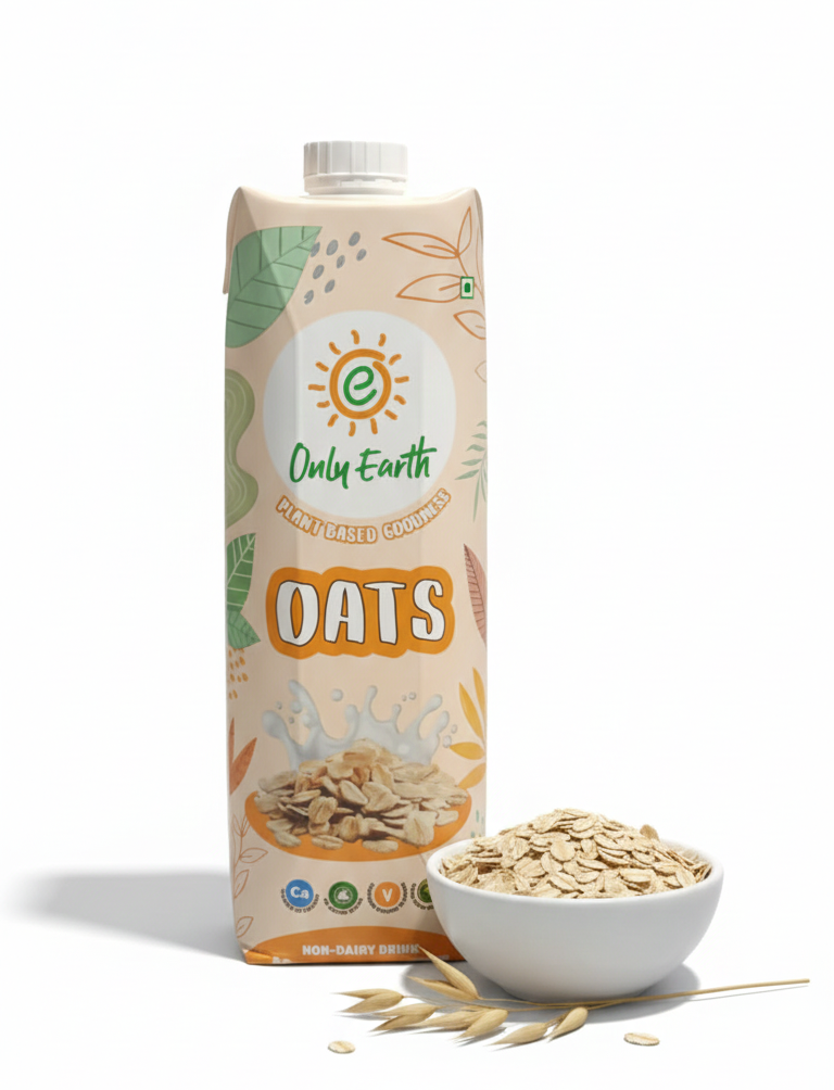 Oats Milk - Original - Vegan, Soy Free, Lactose Free, No Trans Fat &amp;amp; Cholesterol Free - Only Earth - 1000ml