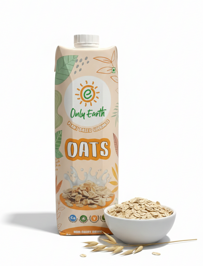 Oats Milk - Original - Vegan, Soy Free, Lactose Free, No Trans Fat &amp;amp; Cholesterol Free - Only Earth - 1000ml