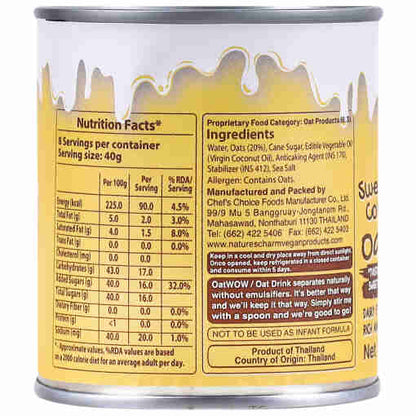 Oatwow | Sweetened Condensed (Dessert Mate) - Perfect for Cakes, Fudge, Cookies - Rich &amp;amp; Tasty - Dairy &amp; Soy Free - Urban Platter - 320gm