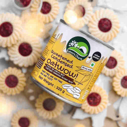 Oatwow | Sweetened Condensed (Dessert Mate) - Perfect for Cakes, Fudge, Cookies - Rich &amp;amp; Tasty - Dairy &amp; Soy Free - Urban Platter - 320gm