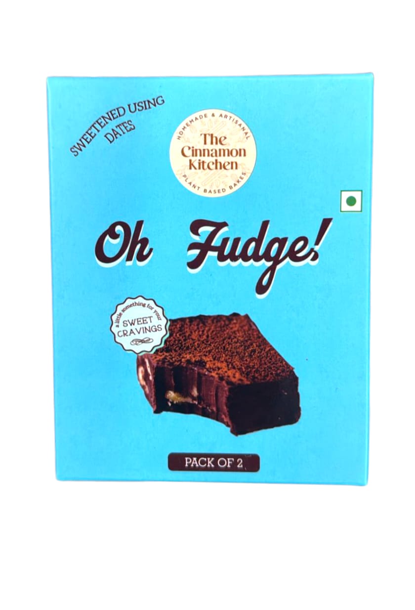Fudge | Oh Fudge - Sweet Cravings (Sweetened Using Dates With A Hazelnut Praline Toffee Crunch) - Vegan, PCOS Friendly, Gluten Free & Grain Free - The Cinnamon Kitchen - Pack of 2
