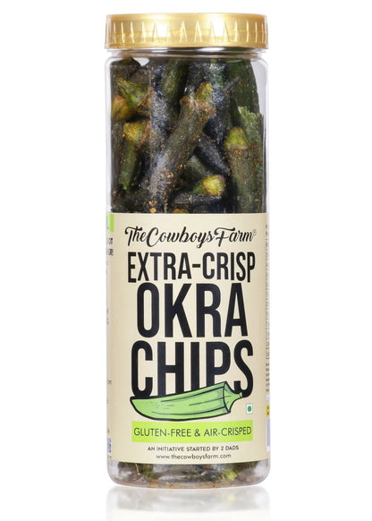 Chips | Extra Crisp Okra Chips - Gluten Free, No Palm Oil, No Onion. No Garlic &amp; No Added Preservatives – The Cow Boys Farm – 60gm