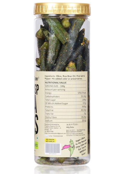 Chips | Extra Crisp Okra Chips - Gluten Free, No Palm Oil, No Onion. No Garlic &amp; No Added Preservatives – The Cow Boys Farm – 60gm