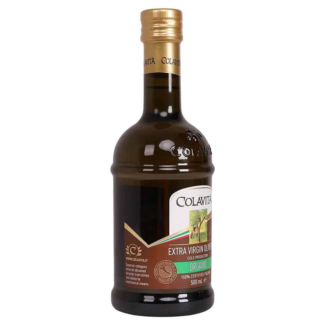 Olive Oil | Extra Virgin - Cold Pressed - Italian Origin - Colavita - 500ml