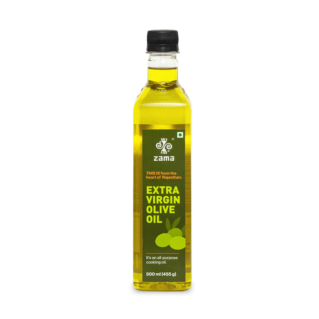 Olive Oil  | Extra Virgin – Product Of India - Zero Cholesterol – Zama Organics - 500ml