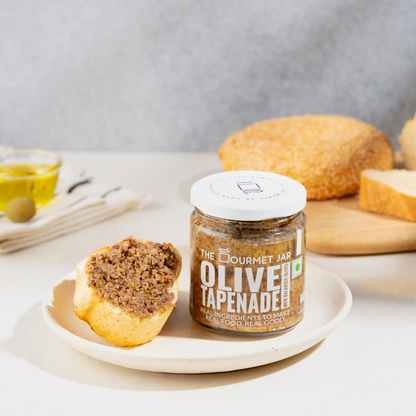 Olive Tapenade  - Vegan, Gluten Free, Sugar Free &amp;amp; Nut Free - The Gourmet Jar - 180gm
