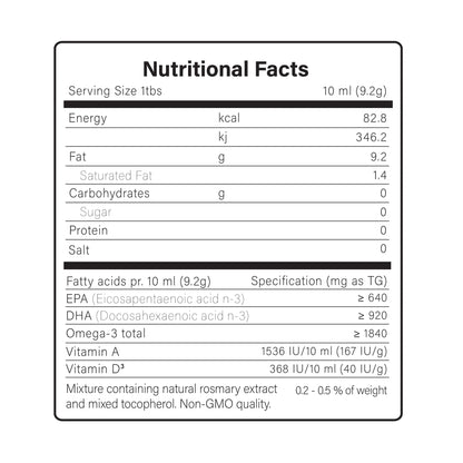 Fish Oil | Cod Liver Oil (Omega 3) – For All Stages Of Life – Supports Your Brain, Eyes, Heart &amp; Bones – Mymatsya – 500ml