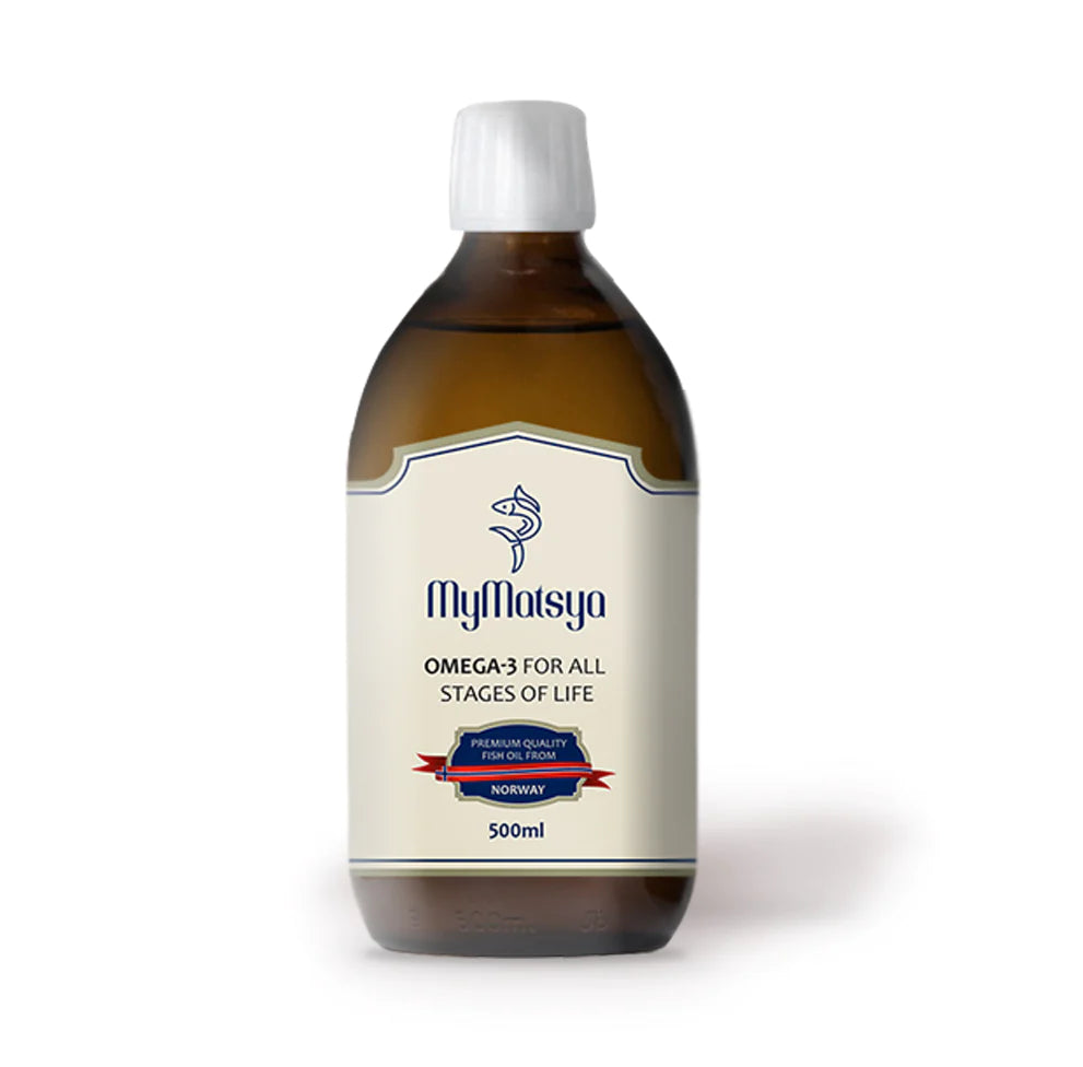 Fish Oil | Cod Liver Oil (Omega 3) – For All Stages Of Life – Supports Your Brain, Eyes, Heart &amp; Bones – Mymatsya – 500ml