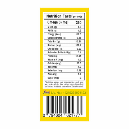 Eggs | Free Range Eggs (Omega 3) – Supplemented With Herbs – Antibiotic &amp; Hormones Free Diet – No Fertile, Rich In Carotenoid &amp; Protein – Happy Hens – 6Pieces