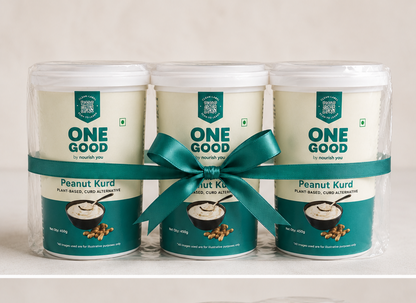 Curd | Peanut Curd (Kurd) - Plant Based - Vegan, No Added Preservatives &amp; Lactose Free - One Good Veganarke - 500gm (Set of 3 Packs)