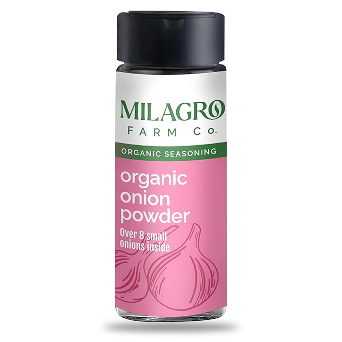 Onion Powder | Over 8 Small Onion Inside - Organic – Additive Free &amp;amp; No Preservatives – Milagro Farm Co. – 50gm