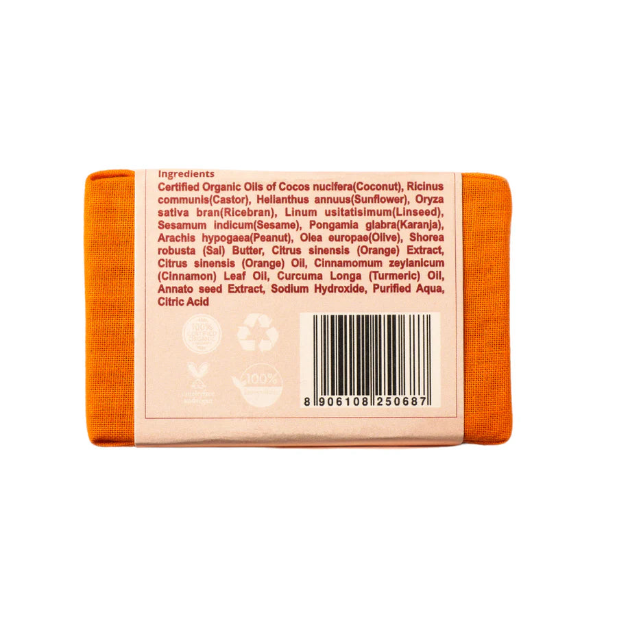 Soap | Orange & Cinnamon Soap - Rustic Art - 100gm
