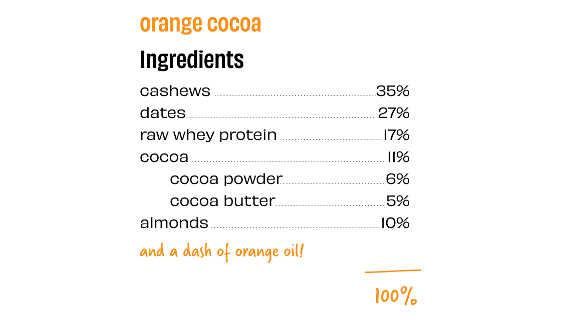 Orange Cocoa 12g Protein Bar – No Added Sugar &amp; Soy Free - The Whole Truth – 52gm