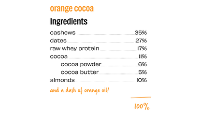 Orange Cocoa 12g Protein Bar – No Added Sugar &amp; Soy Free - The Whole Truth – 52gm