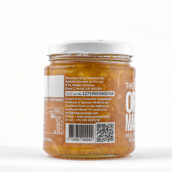 Orange Marmalade Thick-Cut – Vegan, Gluten Free, No Refined Sugar &amp;amp; Nut Free – The Gourmet Jar – 230gm