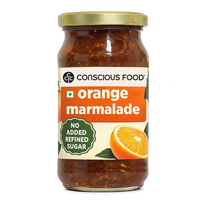 Orange Marmalade -100% Real Fruit | Sweetened with Forest Honey - No Added Refined Sugar- Conscious Food – 250gm