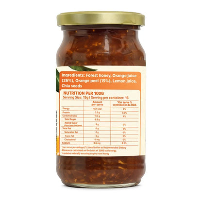 Orange Marmalade -100% Real Fruit | Sweetened with Forest Honey - No Added Refined Sugar- Conscious Food – 250gm