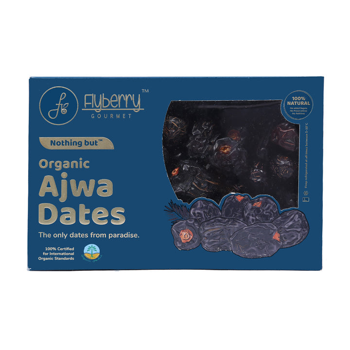 Dates | Organic Ajwa Dates – Saudi Arabia Origin - No Added Sugar - Flyberry – 400gm
