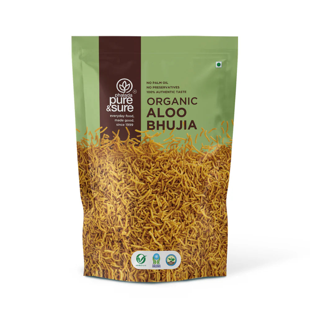 Aloo Bhujia | Organic - No Palm Oil &amp; No Added Preservatives - Pure And Sure - 120gm